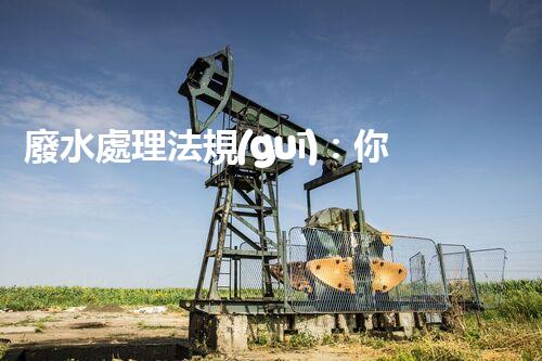 廢水處理法規(guī)：你不明白的企業(yè)合規(guī)與環(huán)境保護(hù)！